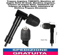 Mandrino Trapano Angolare 90° Strumento Adattatore per Trapano Ad Angolo Retto