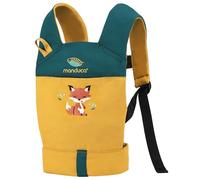 manduca Doll Carrier - Marsupio Bambole - Adatto per Bambini a partire dai 18 mesi - Portabambole in cotone biologico per bambole e giocattoli di peluche, Volpe