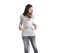 manduca Sling > SoftCheck grey < Fascia portabebè elastica con certificato GOTS, 100% cotone biologico, marsupio per neonati e bambini dalla nascita (3,5-15kg)