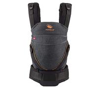 manduca XT - Marsupio Neonato 0-36 mesi - Seduta regolabile, da neonato a bambino - Fionda in cotone biologico con 3 opzioni di trasporto,Denimblack-toffee