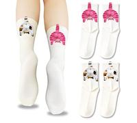MaNeaz 2 paia Cute Cat Socks with Balls Cute 3D Cotton Cat Balls Socks Simpatici calzini per gatti con palline come regalo(B)