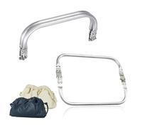 MaNeaz 2 Pezzi 200 * 90mm Chiusura Borsa Uncinetto Borsa a Forma di U Manico chiusura clutch manico borsa uncinetto Chiusura A Chiusura Telaio Borsa In Alluminio per Borsa Frizione Progetti Fai da Te