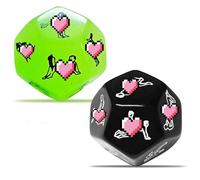 MaNeaz 2 Pezzi Dadi Di Coppia Regali Coppia Giochi Coppia Giochi Per Coppie Per Feste Romantiche 12 Lati Luminoso Regali Di Coppia