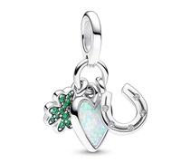 MaNeaz A Ferro Di Cavallo Quadrifoglio Charm Bracciale Ciondolo Charm Ciondoli Ciondolo Originale Bracciale Collana Ciondolo San Valentino Regali Adatti Porta Fortuna
