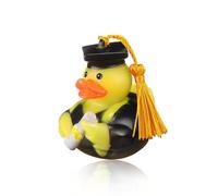 MaNeaz Anatra divertente paperelle di gomma rubber duck Paperelle di Gomma Paperella da bagno con tocco da laureato e rotolo di pergamena Regali di laurea(B)