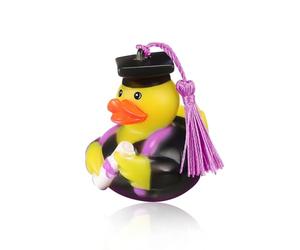 MaNeaz Anatra divertente paperelle di gomma rubber duck Paperelle di Gomma Paperella da bagno con tocco da laureato e rotolo di pergamena Regali di laurea(C)