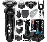 MANECODE Rasoio elettrico da uomo 7 in 1 - Rasoio con Floating 8 Contouring Technology e IQ Cleaning Sensor (dock di ricarica)