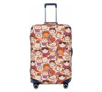 Maneki-Neko - Copertura per bagagli da viaggio, lavabile, adatta per bagagli da 45 a 81 cm, nero, X-Large