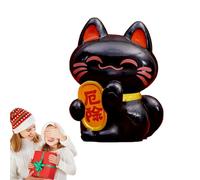 Maneki Neko Figurine - Cat Statue, Ceramic Prosperity Charm | Gatto di con Gesto di, Uffici Ufficio per la decorazione della Casa presenta l'aff