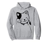 Maneki Neko - Gatto Asiatico Portafortuna Felpa con Cappuccio