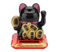 Maneki Neko Gatto Fortunato Alimentazione Solare Gatto Fortunato che Simboleggia la Ricchezza Simpatico Lucky Waving Beckoning Fortune per Macchina Accessori Casa Ufficio