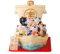 Maneki Neko Giapponese Lucky Cat Sette Divinità Di Good Luck Koseto Yaki