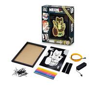 Maneki-Neko - Kit Fai da Te per Bambini - Colora, Assembla e Accendi Il Gatto della Felicità - 3 modalità Luce - Posa o Appesa - Istruzioni illustrate - dai 7 Anni - FK015
