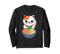 Maneki Neko Lucky Cats, Anime Giapponese di Ramen Kawaii Maglia a Manica
