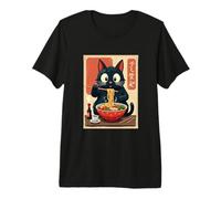 Maneki Neko Lucky Ramen Zuppa di Gatto Portafortuna Maglietta Premium