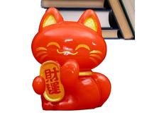 Maneki Neko Statue | Mini figure da collezione di gatti, Maneki Neko Fortune Cat, statuette ricchezza, ornamenti decorativi per fortuna, personaggio animale