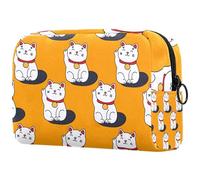 Maneki Neko - Trousse da donna, per articoli da toeletta da viaggio, grande, pratica borsa organizer con cerniera, Multi, 18.5x7.5x13cm/7.3x3x5.1in, Beauty case