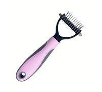 Manekieko 2 In 1 Strumento Per La Cura Degli Animali Domestici,Demating Kamm Für Kleine,Mittlere Bis Große Hunde Und Katzen 11+6 Doppio Strumento Di Deshedding Rimosso Nodi E Capelli Confusi (Rosa)