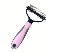Manekieko 2 In 1 Strumento Per La Cura Degli Animali Domestici,Demating Kamm Für Kleine,Mittlere Bis Große Hunde Und Katzen 17+9 Doppio Strumento Di Deshedding Rimosso Nodi E Capelli Confusi (Rosa)