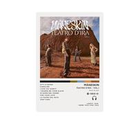 Maneskin - Poster su tela con album Teatro D'ira, decorazione artistica da parete per soggiorno, camera da letto, senza cornice, 30 x 45 cm