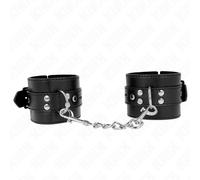 Manette BDSM da Polso Kink - Cintura Regolabile, Nera