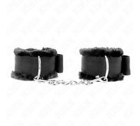 Manette BDSM Foderata Pelliccia Kink - Regolabili, Nere