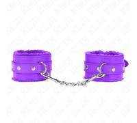Manette BDSM Imbottite in Pelliccia Kink - Regolabili, Viola