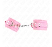 Manette BDSM Imbottite in Pelliccia Kink - Rosa, Regolabili