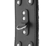Manette bdsm in pelliccia nera fetish