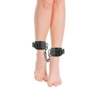 DARKNESS™ - MANETTE REGOLABILI ALLA CAVIGLIA IN PELLE NERA