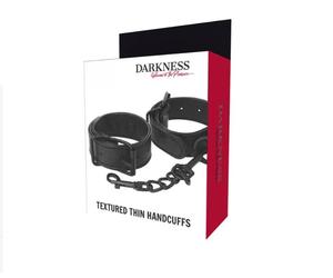 Manette Darkness donna regolabili nero bondage fetish BDSM pelle PU