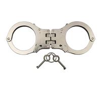 Manette in acciaio MFH Solid Version con cerniere - Silver