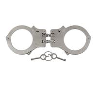 Manette in acciaio MFH Solid Version con doppia catena - Silver
