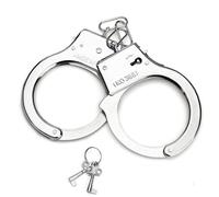 Manette in Metallo con Chiavi, Manette della Polizia Giocattolo Adatte a Bambini, in Metallo per Feste di Ruolo con 1 Chiavi Giochi per Sicurezza Regalo Cosplay