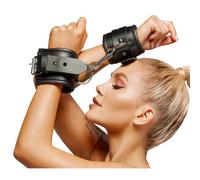 Manette in Vera Pelle Gioco di ruolo Bondage Restrizione polsi Leather Handcuffs