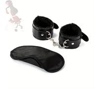 Manette regolabili in peluche in pelle PU, polsini alla caviglia, set di accessori per abbigliamento esotici