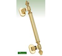 MANETTONE MANIGLIONE PORTONE ATENE 330 mm OTTONE LUCIDO VERNICIATO OLV