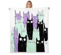 Manfei Coperta in pile con graziosa stampa a tema animale, per letto, divano, divano, decorazione per la camera di bambini, ragazzi e ragazze, morbida e traspirante (152 x 203 cm)