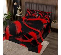 Manfei Set di 3 copriletto king size, linea semplice astratta, moderna, set da 3 pezzi, copriletto trapuntato con estetica geometrica e 2 federe, decorazione per la camera dei bambini e ragazzi