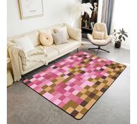 Manfei Tappeto a griglia geometrica, tappetino per interni e ingresso, per bambini, ragazzi e ragazze, decorazione per la stanza di bambini, ragazzi e ragazze, tappeto assorbente antiscivolo a tema
