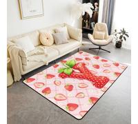 Manfei Tappeto con lettera Y rossa, grazioso tappeto per interni e ingresso, per bambini, ragazzi e ragazze, decorazione per la stanza di bambini, ragazzi e ragazze, stampa a quadri rosa con stampa a