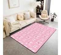 Manfei Tappeto per interni con fiocchi preppy per bambini, ragazzi e ragazze, decorazione per la stanza di bambini, ragazzi e ragazze, tappeto assorbente antiscivolo stile principessa, 15,2 x 1,2 m