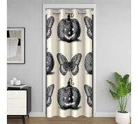 Manfei Tenda oscurante a forma di lanterna a forma di zucca, stile gotico, con farfalle, falena, per camera da letto, soggiorno, per Halloween, decorazione per la camera dei bambini, ragazzi e ragazze