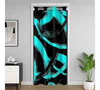 Manfei Tenda oscurante per porta in stile astratto, moderna, semplice, per camera da letto, ingresso, soggiorno, motivo geometrico estetico, decorazione per la camera dei bambini, ragazzi e ragazze