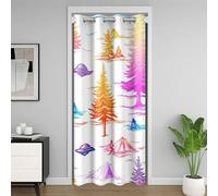 Manfei Tenda per porta con alieni UFO per la privacy, tende per la privacy, tende per porte scorrevoli per armadio, tende colorate ombré, per la privacy, per divisorio, viola, arancione, 162 x 223 cm