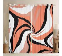 Manfei Tende per finestre geometriche a righe con vortice per cameretta dei bambini, camera da letto e sala giochi, linea astratta patchwork, opera d'arte moderna, semplice decorazione per la stanza