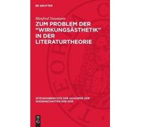 Manfred Naumann Zum Problem Der "Wirkungsästhetik" in Der Lit (Copertina rigida)