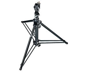 Manfrotto 070BU Stativo di Livellamento con Gamba, Serie Low Base, Massima Capacità di Carico 35 kg, Massima Altezza 147 cm per Luci, 2 Sezioni, in Alluminio, Nero