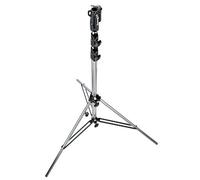 Manfrotto 126CSUAC Stativo Pneumatico Heavy Duty con Gamba di Livellamento, Argento