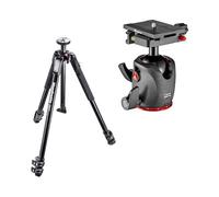 Manfrotto 190X Treppiede 3 Sez. Alluminio e Testa XPRO, Piastra Q6 di Sgancio Rapido con Blocco Superiore, Alta Precisione, Fluidità, Attrezzatura Foto, Treppiede per Mirrorless, Creazione Contenuti